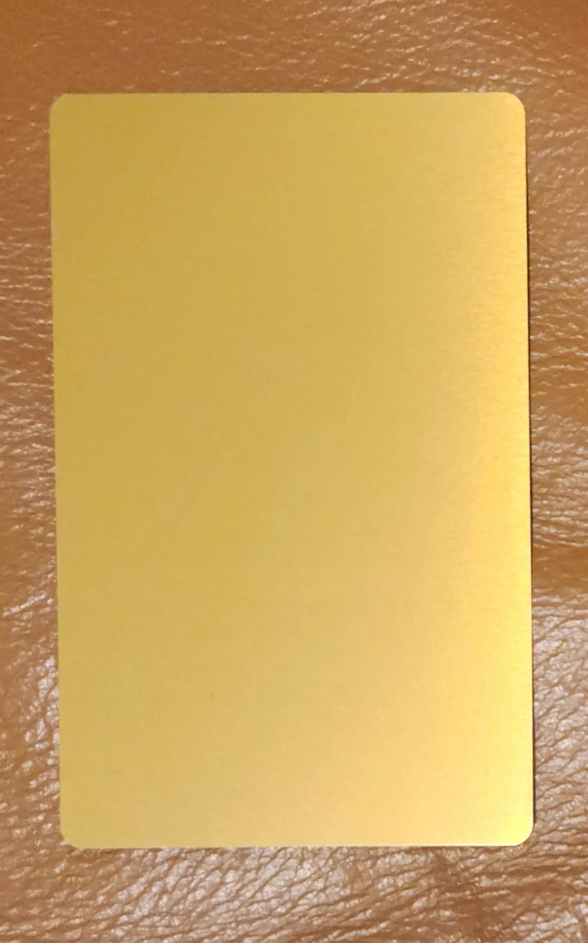 Rectangular Gold Metal Business Card
