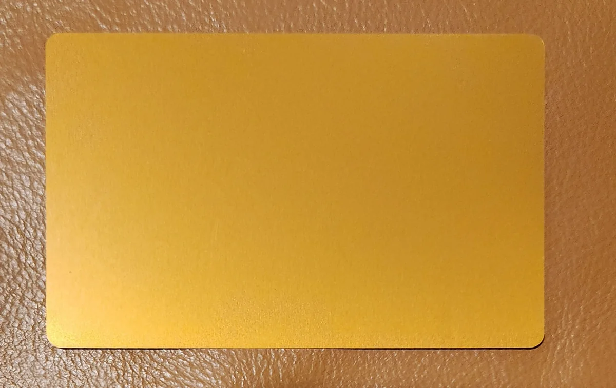 Rectangular Mustard Metal Business Card