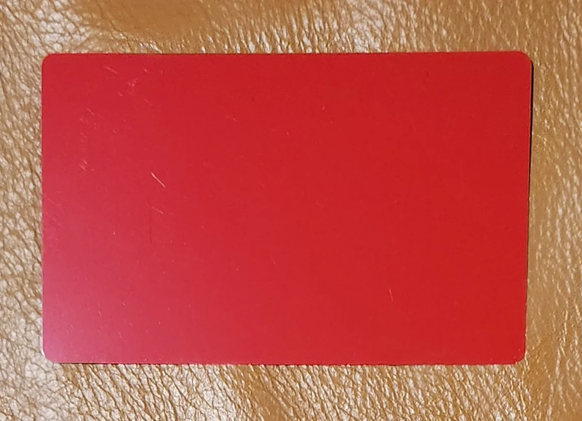 Business Card - Red Metal - rectangle - Metal - Red