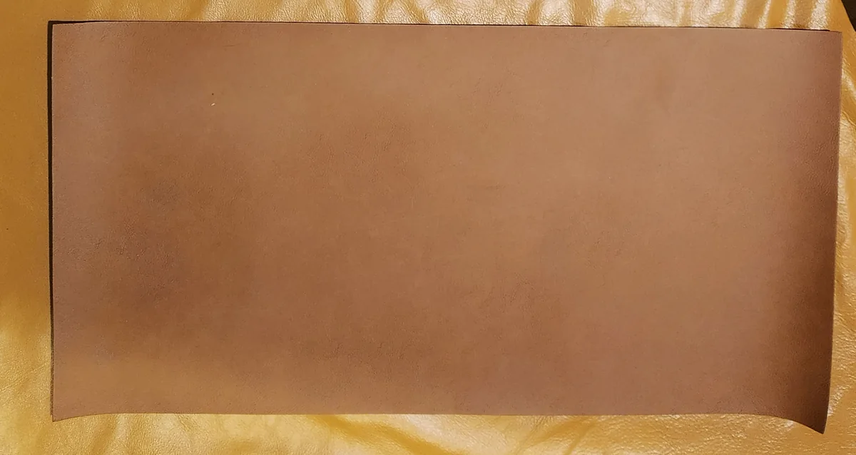 Desk mat or sign - rectangle - brown - Leather