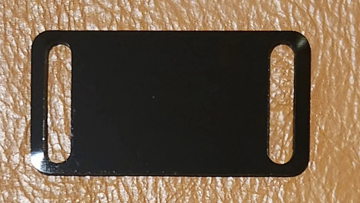 Dog Label - rectangle - black - Metal - Black