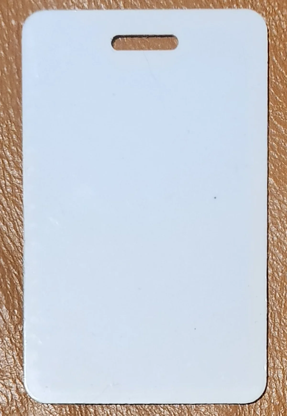 ID Badge - rectangle - white - Metal - White