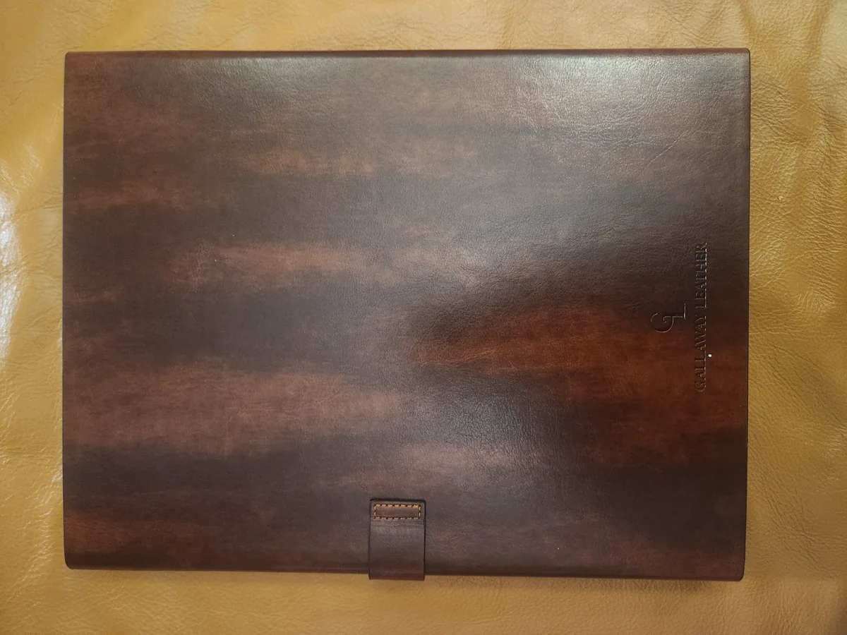 Dark Brown PU Leather Legal Portfolio