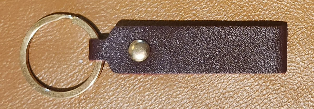 Brown Zipper Pull Keychain