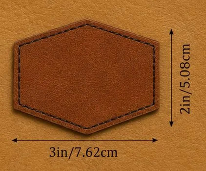 Custom-Shaped Brown Leather Iron-On Leather Patch
