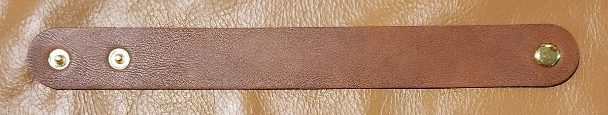 Wrist band - Thick Brown - rectangle - Leather