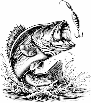 Engraving artwork: Bass Striking