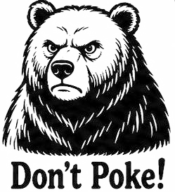 Engraving artwork: Dont Poke The Bear
