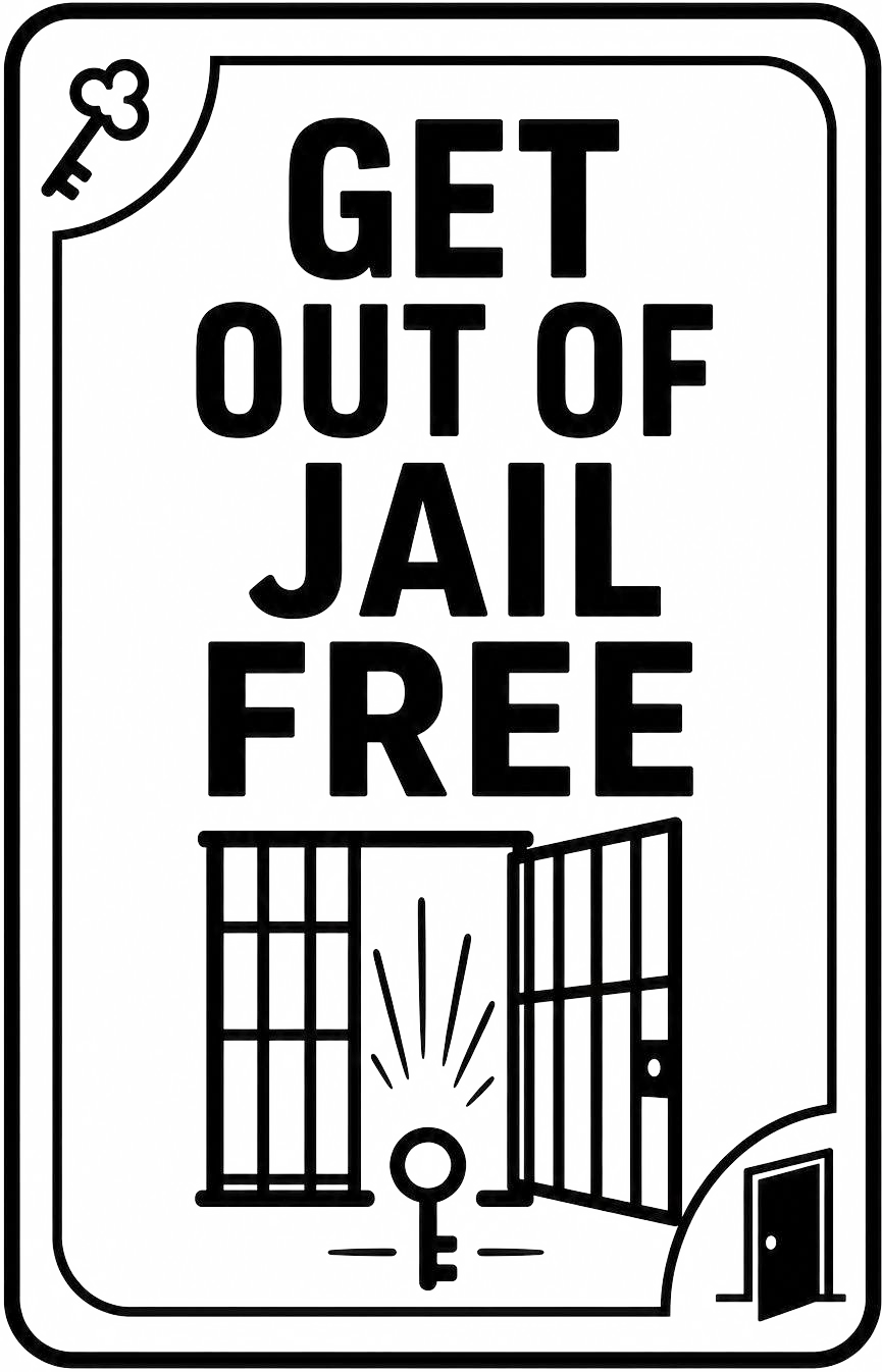 Engraving artwork: Get Out Of Jail Free