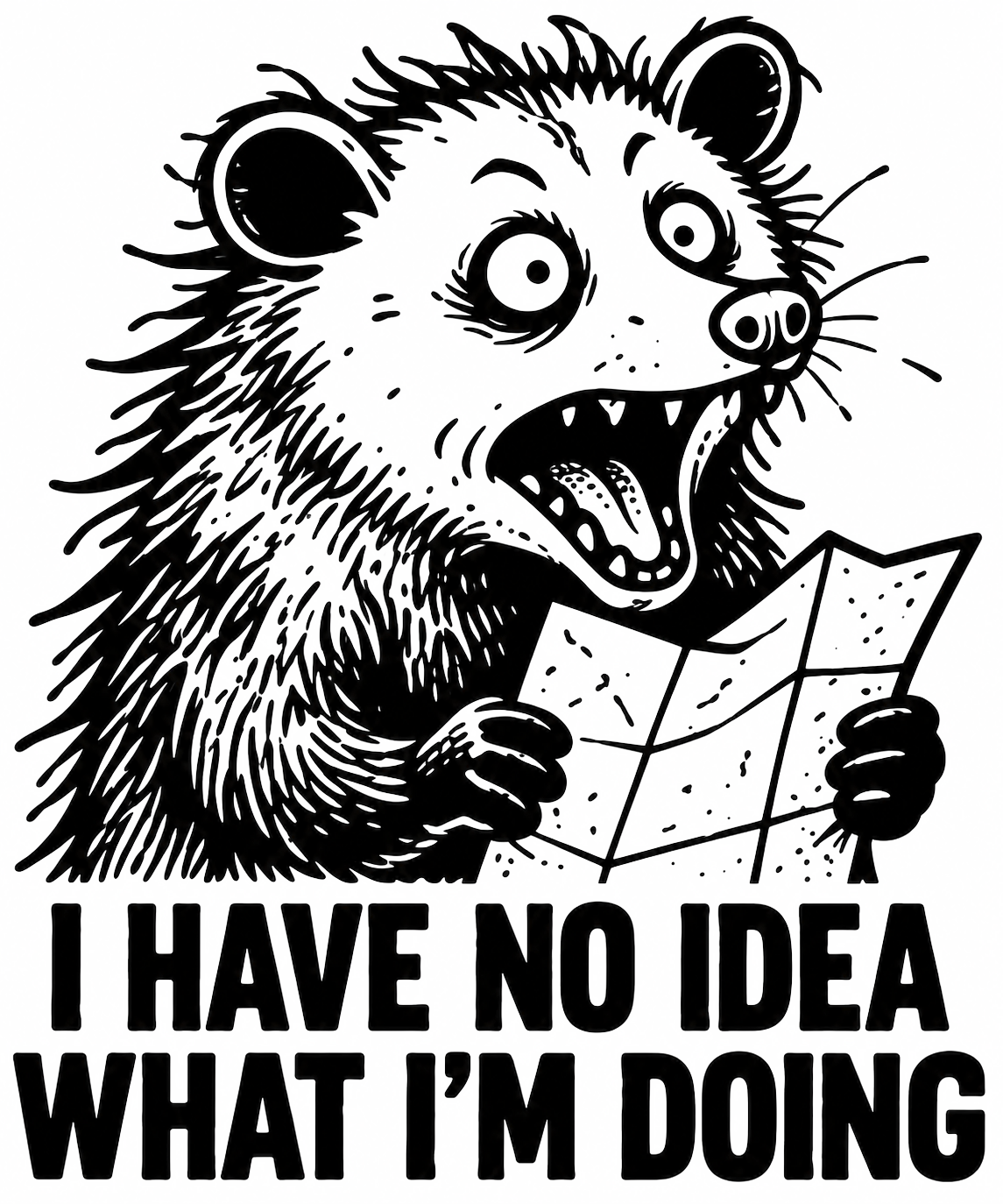 Engraving artwork: I Have No Idea What Im Doing