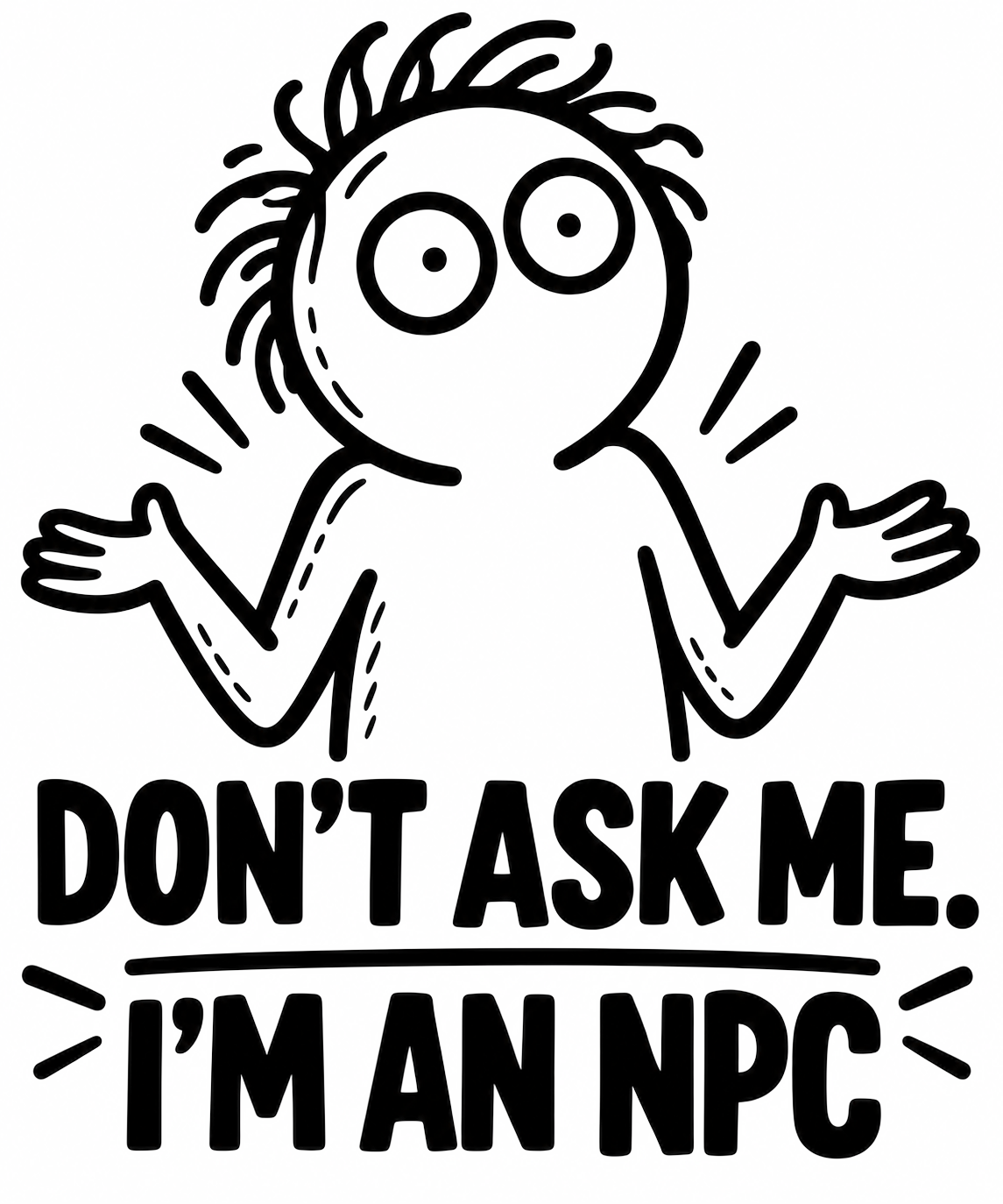 Engraving artwork: Im An Npc