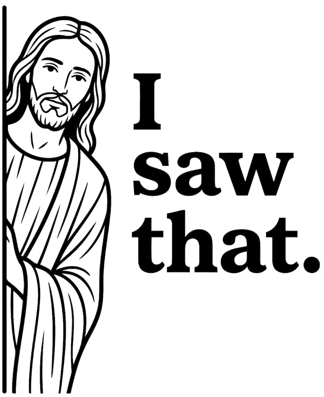 Engraving artwork: Jesus Sees You