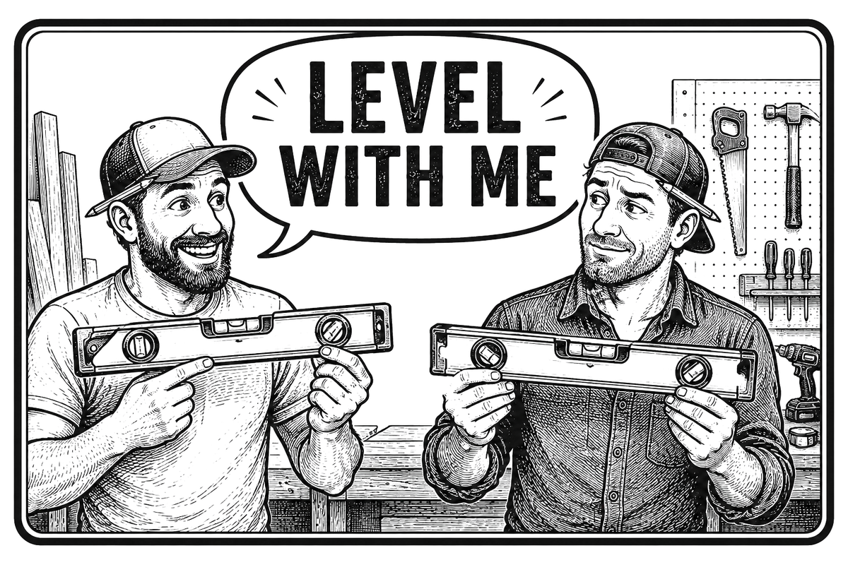 Engraving artwork: Level With Me
