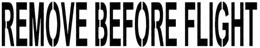 Engraving artwork: Remove Before Flight