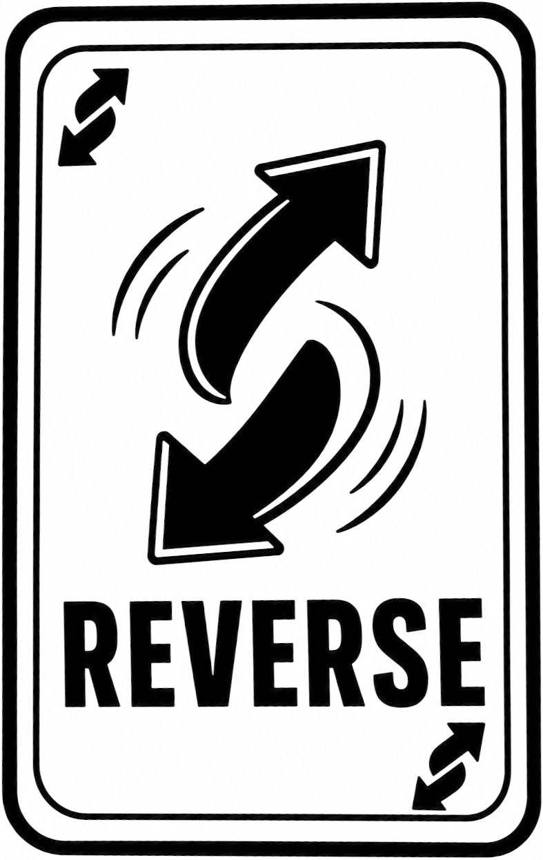 Engraving artwork: Reverse Card